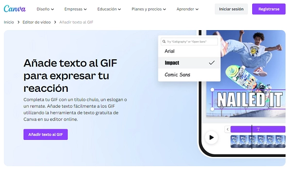 Creador de Texto GIF – Canva  